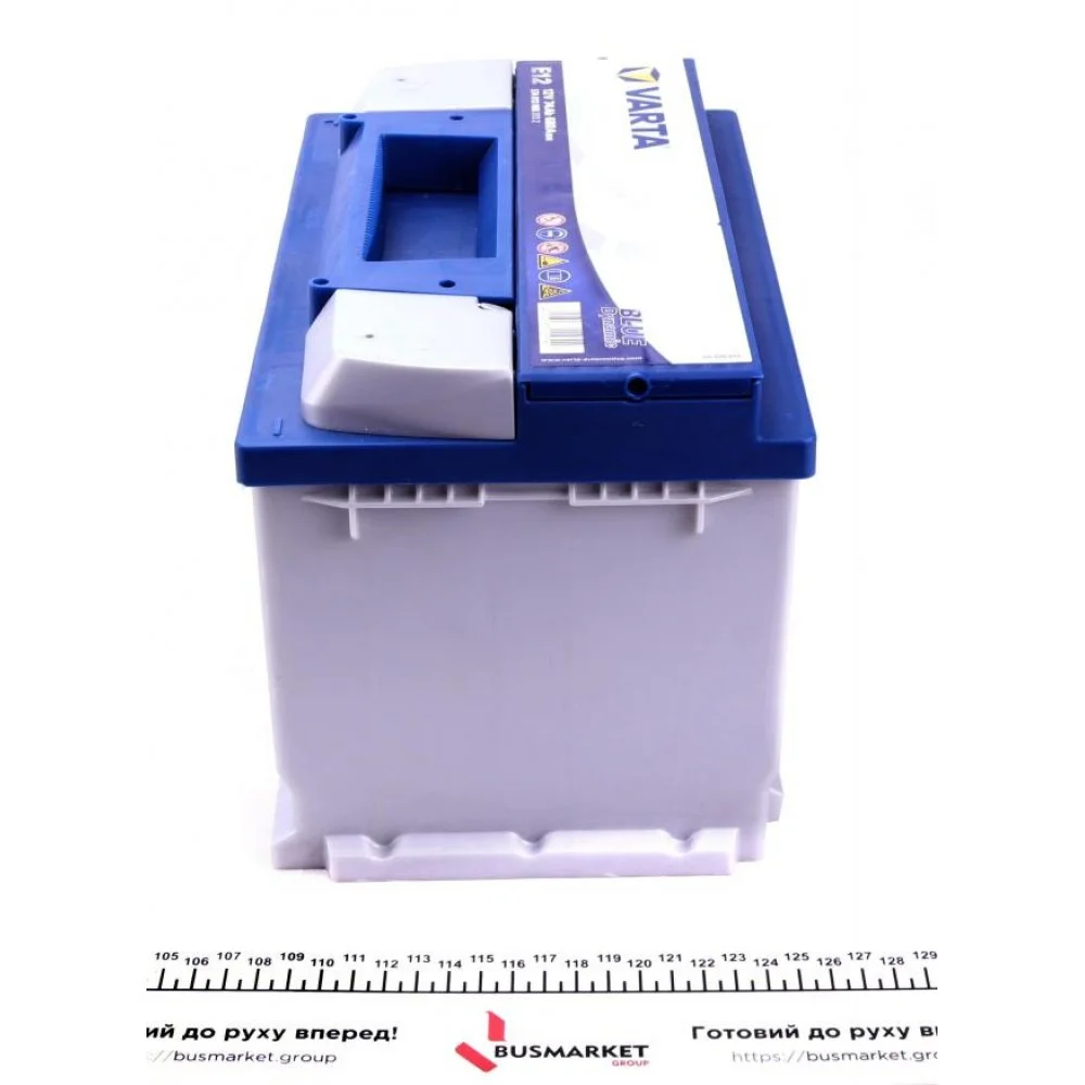 Акумуляторна батарея 74Ah/680A (278x175x190/+L/B13) Blue Dynamic E12