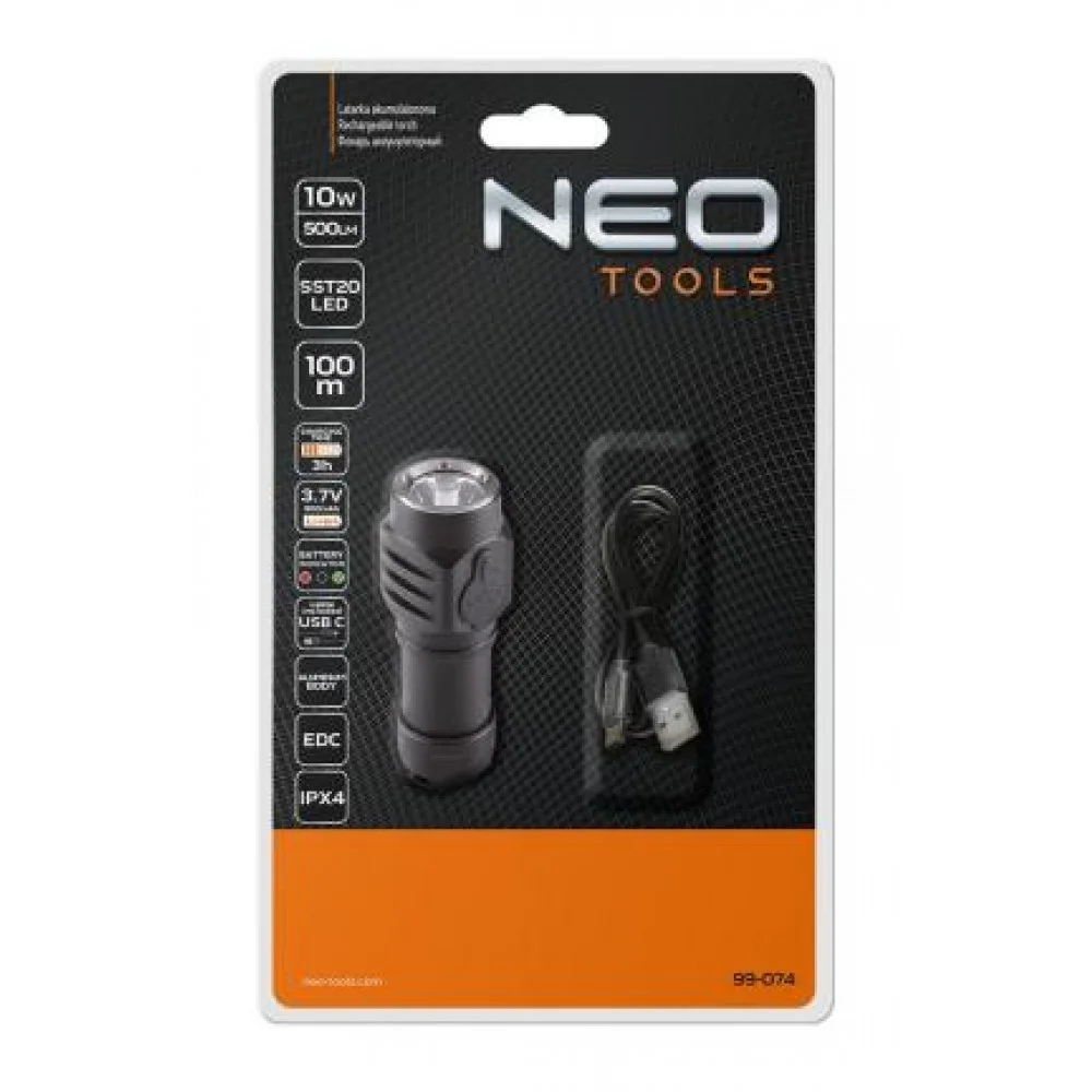 Ліхтарик акумуляторний  C 500 lm SST20 LED (USB)