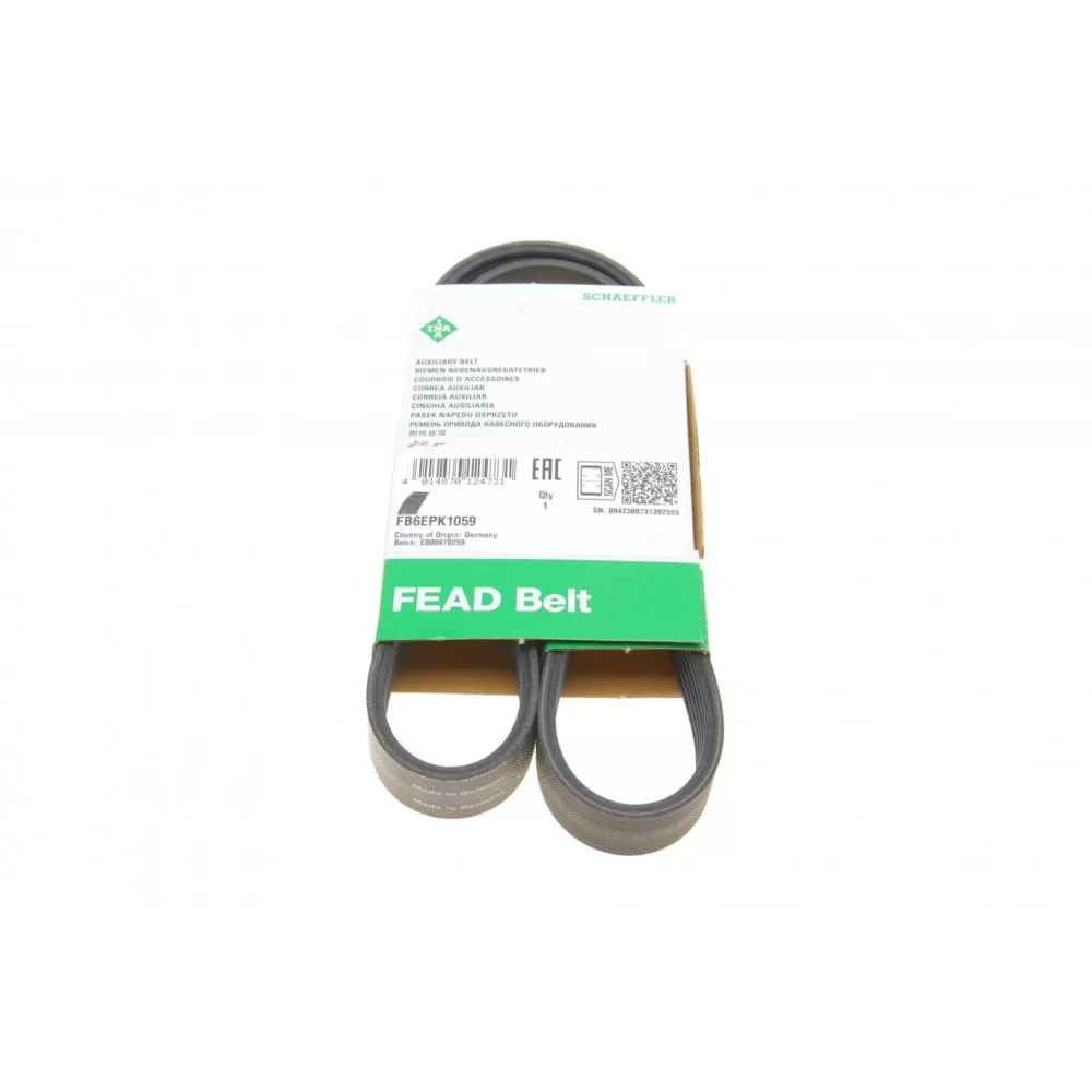 Ремінь генератора Ford Focus 1.4/1.6i 03-/Volvo C30/S40/V50 1.6 05-12 (6PK1059)