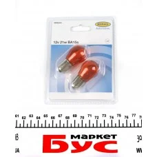 Автолампа P21W 12V 21W BA15s (SCC) Standard (жовта) (блістер/2шт.)