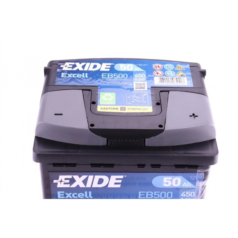 Акумуляторна батарея 50Ah/450A (207x175x190/+R/B13) Excell