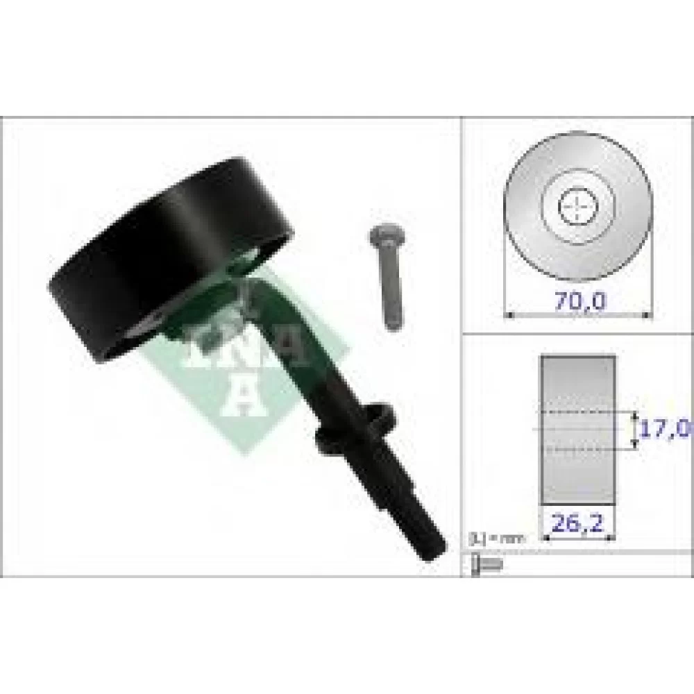 Ролик генератора BMW 3/5/7 E46/60/65 01- (натяжний) (70х26), M47/M57