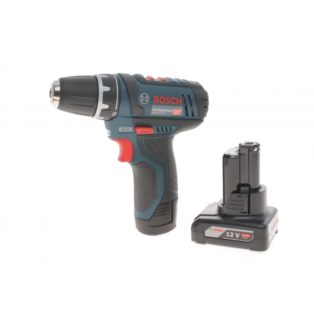 Шуруповерт акумуляторний GSR 12V-15 Professional (30Nm/12V) (+ 2 АКБ+з/у+2 набори свердел+25 біт)
