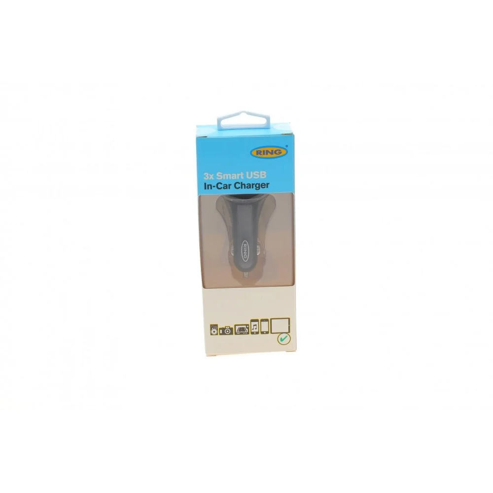 Адаптер USB в автомобільний прикурювач (3 входа/2A/2.4A/2.4A)