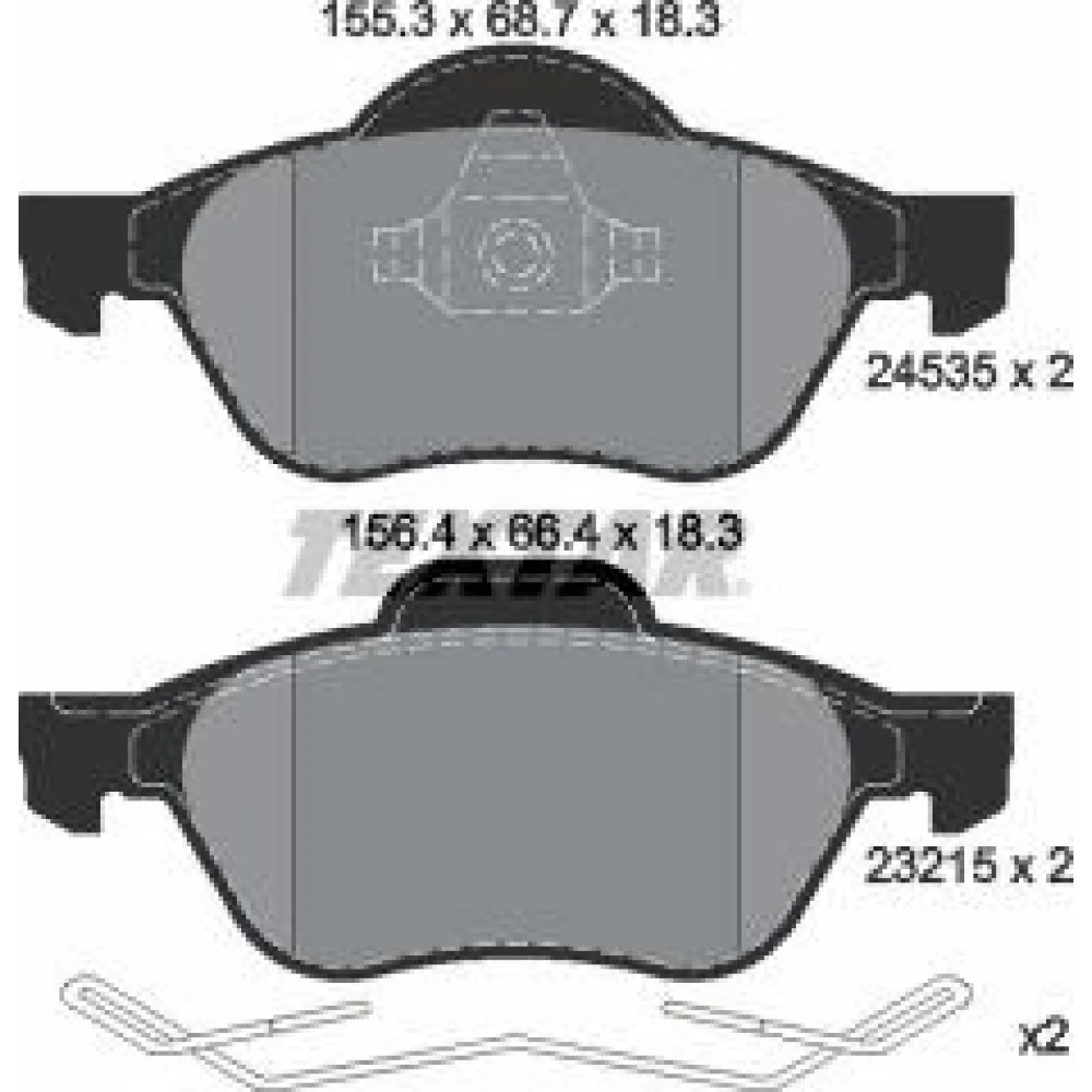 Колодки гальмівні (передні) Renault Megane II/Scenic II 1.4-2.0D 02- (Teves) Q+
