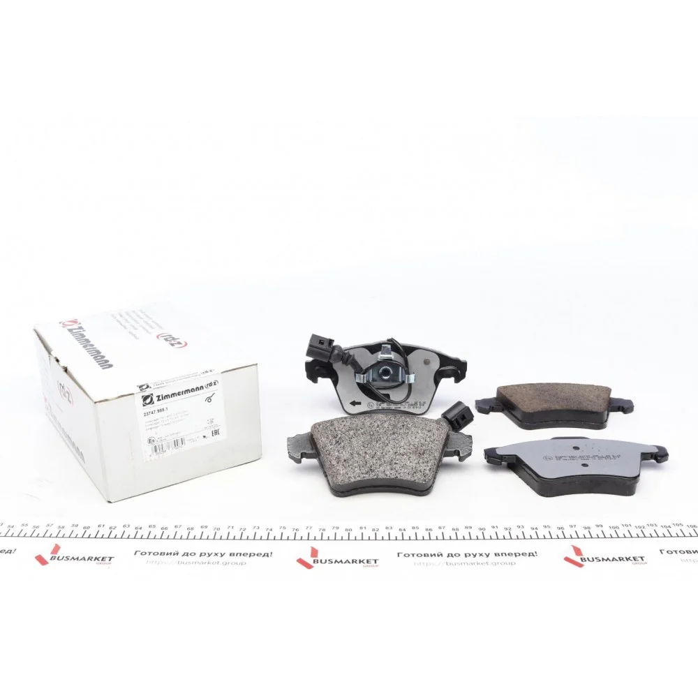 Колодки гальмівні (передні) VW Touareg 2.5TDI 03-10 (Teves) (з датчиком) (з низьким продукуванням пилу)