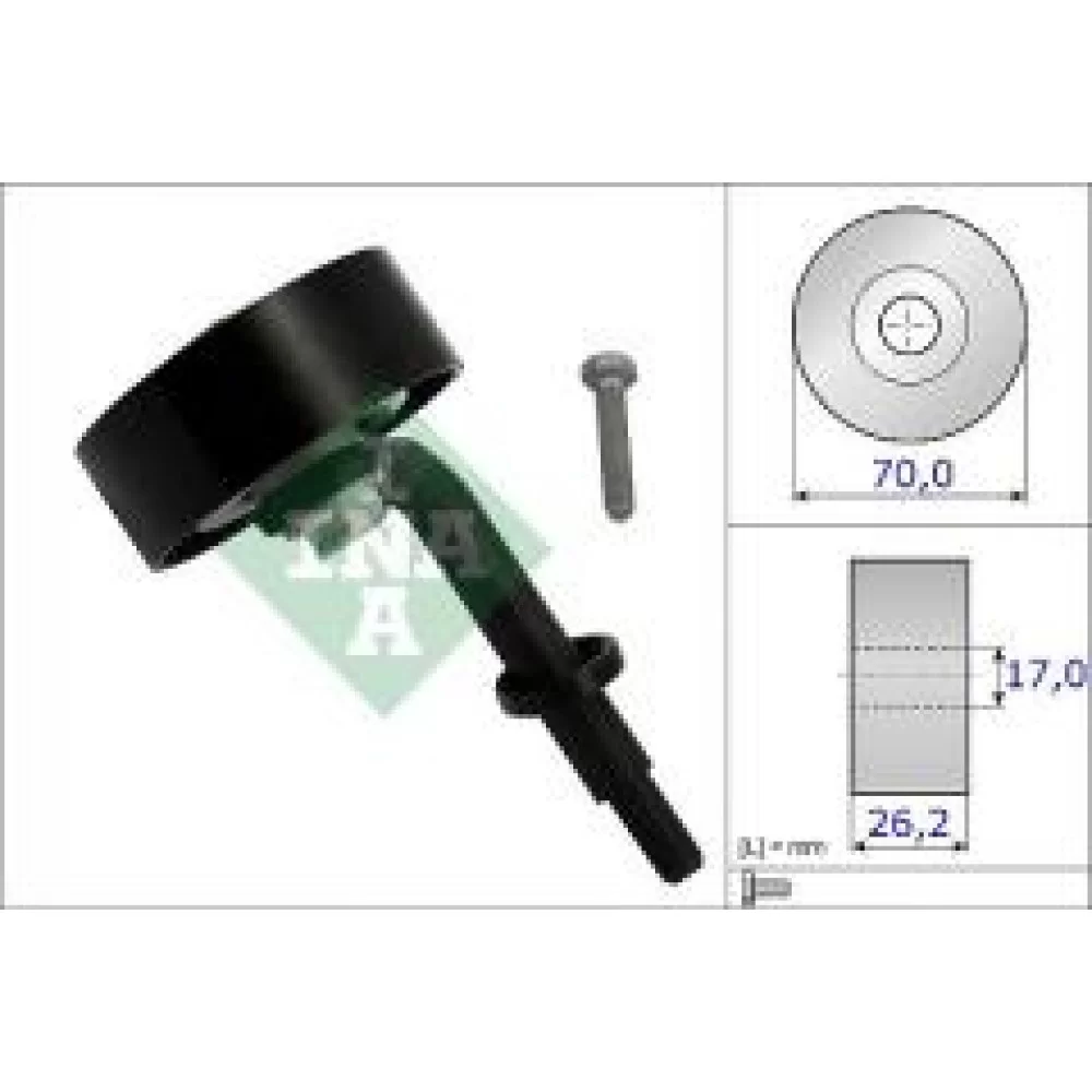 Ролик генератора BMW 3/5/7 E46/60/65 01- (натяжний) (70х26), M47/M57
