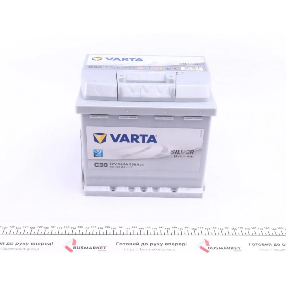 Акумуляторна батарея 54Ah/530A (207x175x190/+R/B13) Silver Dynamic C30