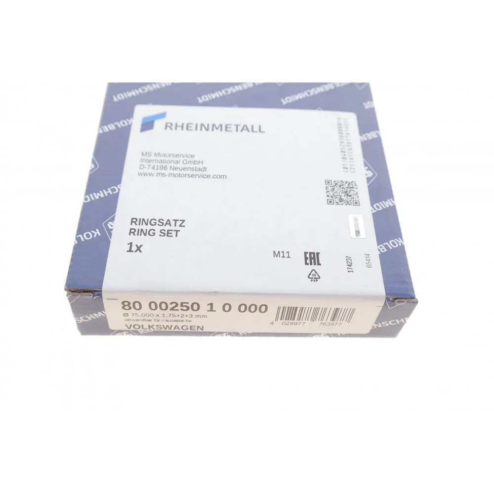 Кільця поршневі VW Polo/Golf II/Jetta II 1.0/1.3i 82-94 (75.00mm/STD)
