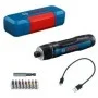 Шуруповерт акумуляторний Bosch GO 2 (2,5-5 Nm/3.6V) 360 об./Макс /d=6,35мм (+ кейс з бітами)