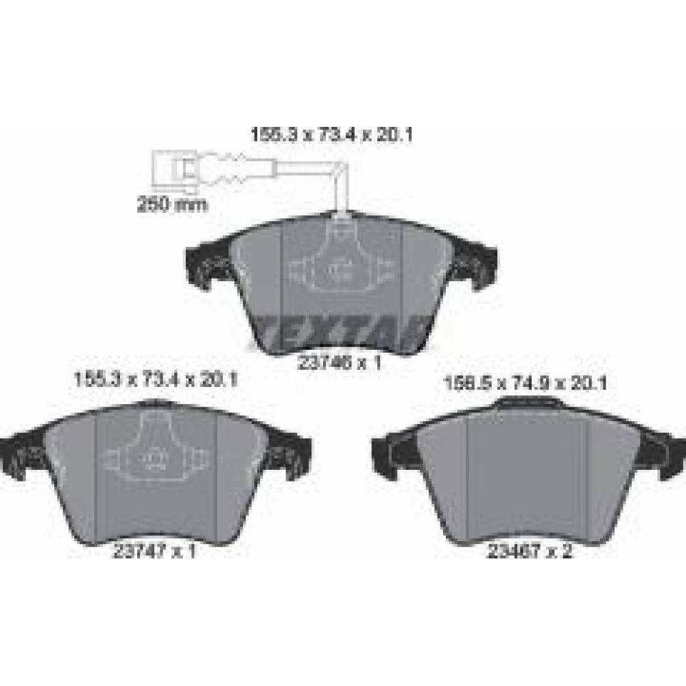 Колодки гальмівні (передні) VW Multivan/T5 03-/T6 15- (Teves) Q+ (з датчиком)