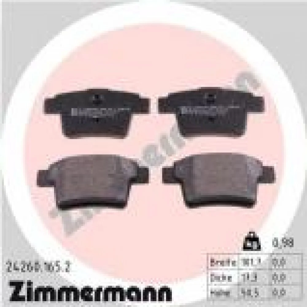 Колодки гальмівні (задні) Ford Mondeo III 1.8-2.2 00-09 (Bendix-Bosch)