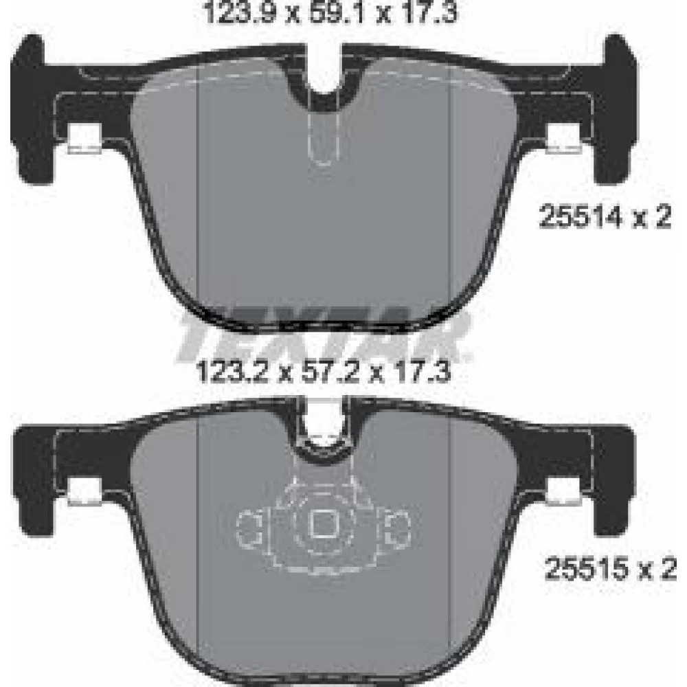 Колодки гальмівні (задні) BMW 3 (F30/F31/F34)/ 4 (F32/F36) 11- (Ate-Teves) Q+
