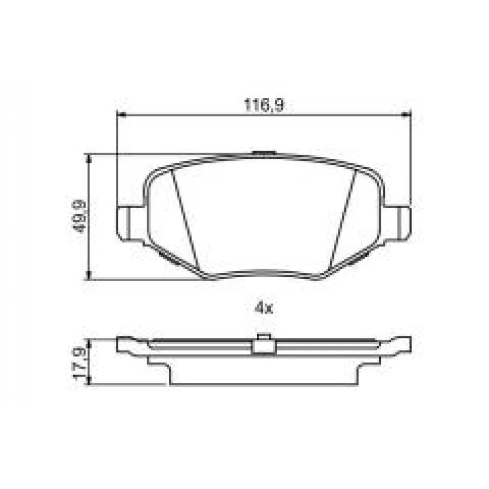 Колодки гальмівні (задні) Ford Edge 06-/Explorer 10-