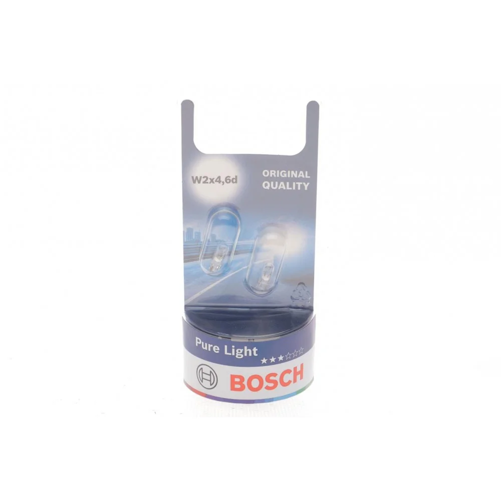 Автолампа W1.2W 12V 1.2W W2x4.6d Pure Light (BL/к-кт 2шт.)