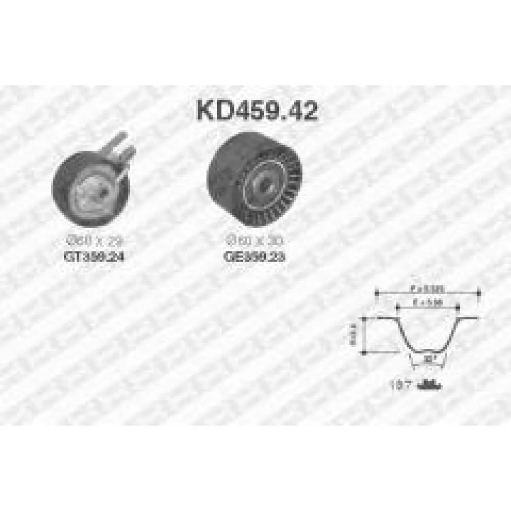 Комплект ГРМ Citroen Berlingo/Peugeot Partner 1.6HDI (z=137)