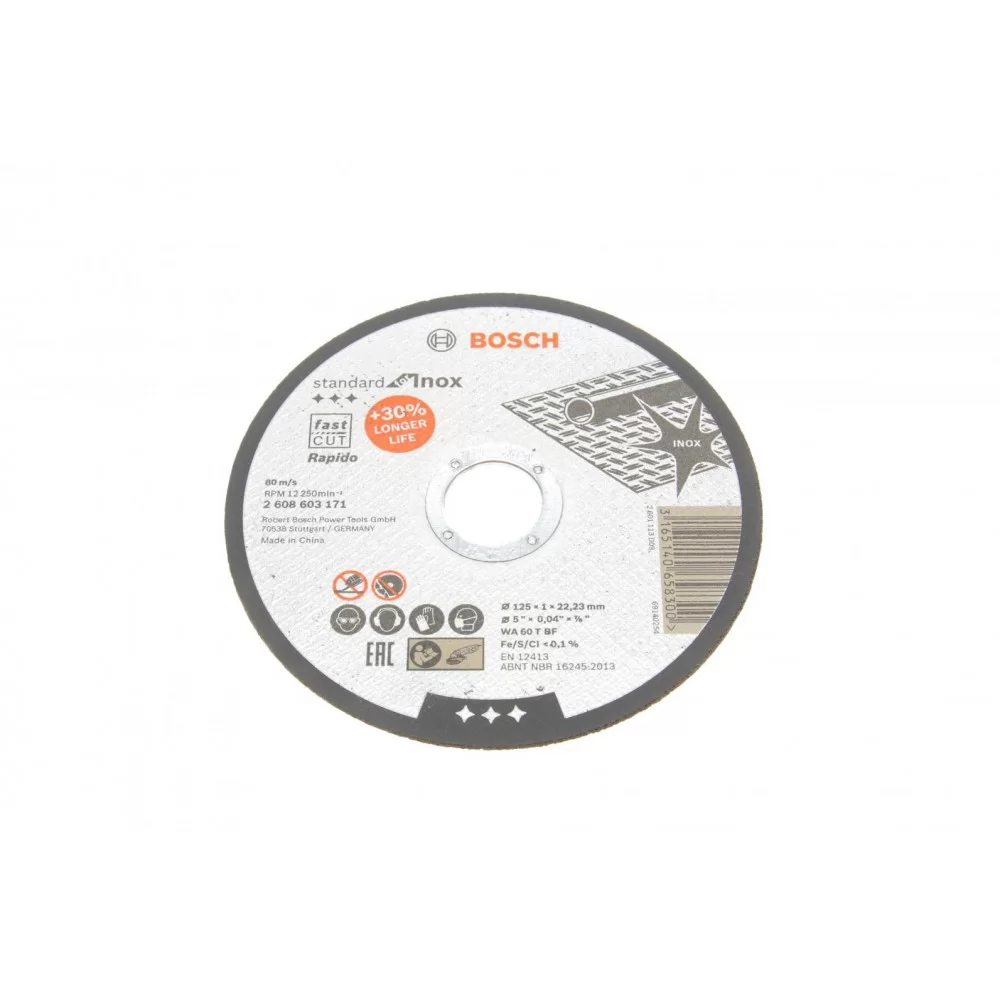Круг відрізний Standard for Inox - Rapido (125x1.0mm)