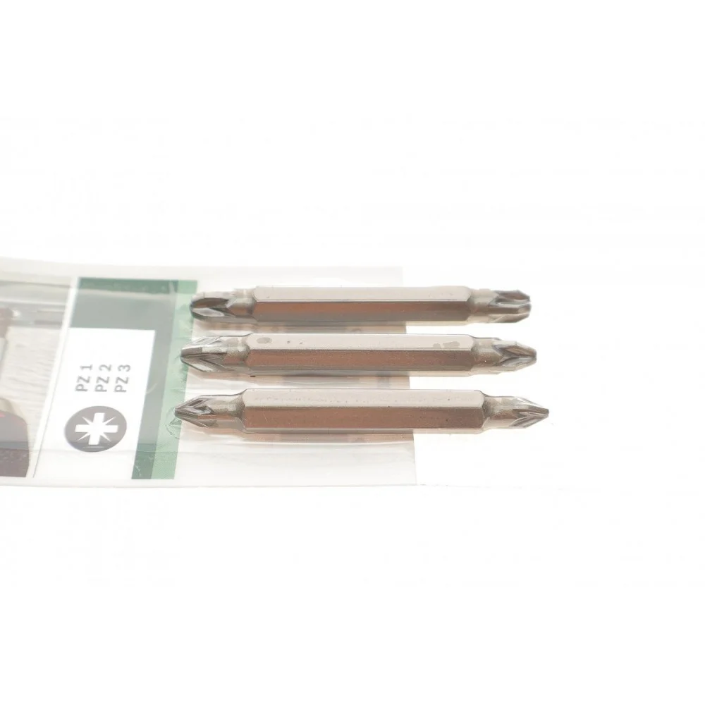 Набір бит (двосторонніх) PZ1-PZ1/PZ2-PZ2/PZ3-PZ3 60mm (3 шт.)