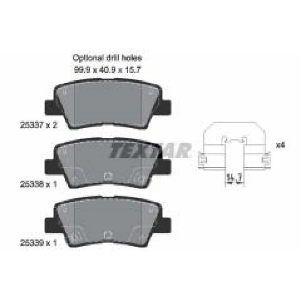Колодки гальмівні (задні) Kia Ceed/Rio/Optima/Hyundai Accent/i10/i20/i30/Elantra 10- (Akebono) Q+