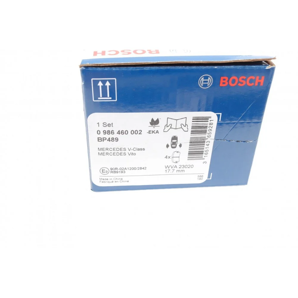 Колодки гальмівні (задні) MB Vito (W638) CDI 98- (Bosch)