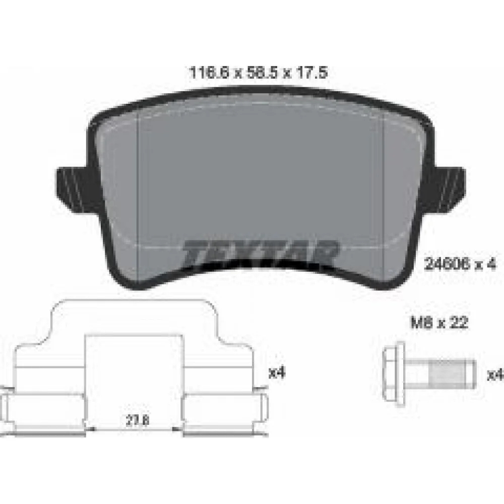 Колодки гальмівні (задні) Audi A4/A5/Q5 07- (Lucas; 330mm) Q+