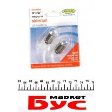 Автолампа R10W 12V 10W BA15s (SCC) Rapid Response +20% (блістер/2 шт.)