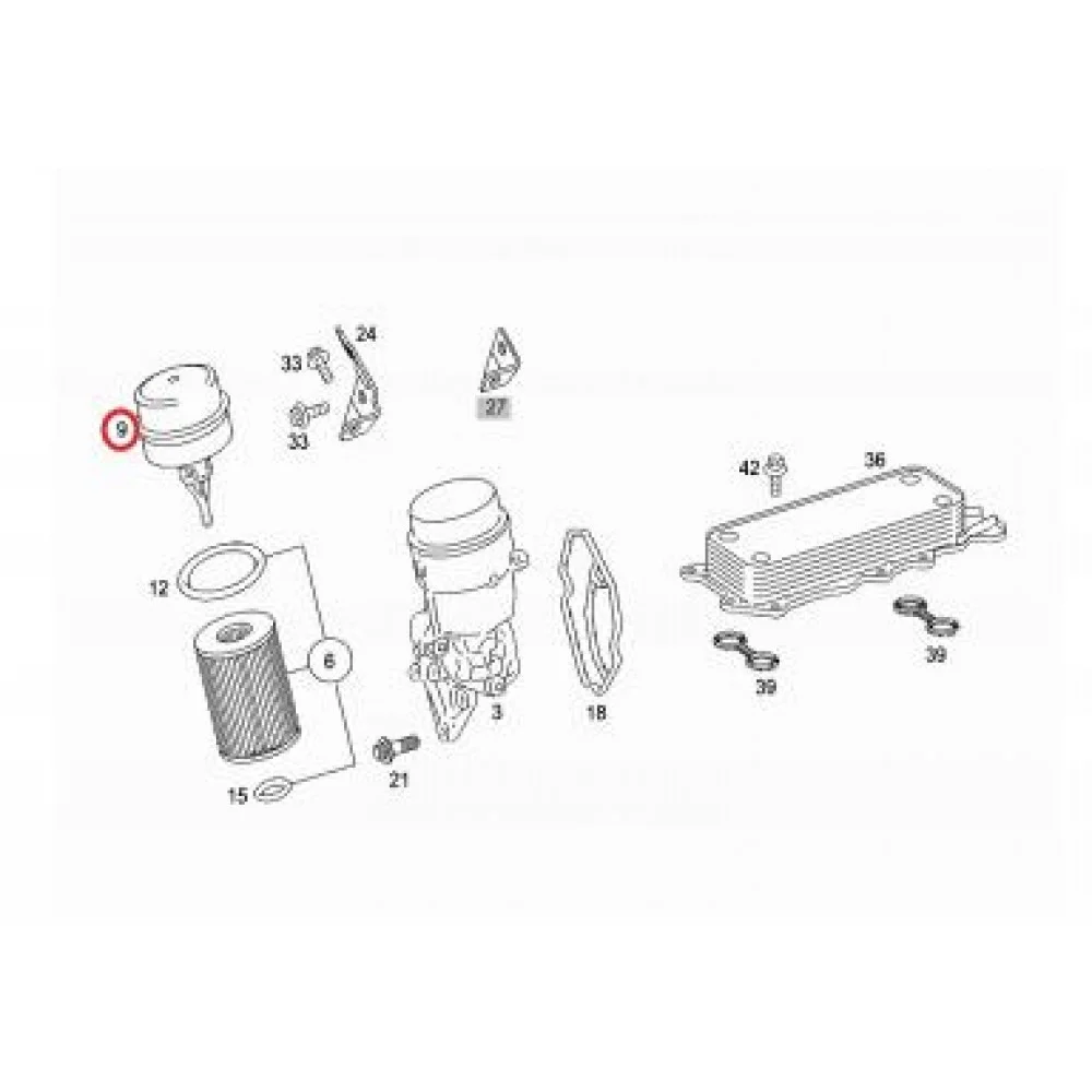 Кришка фільтра масляного MB Sprinter 3.0CI OM642 06-