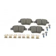 Колодки гальмівні (задні) VW Caddy III/Golf VI/VII/Touran 10- (Bosch) (з аксесуарами)