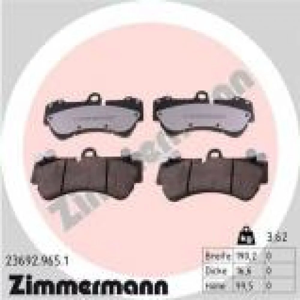 Колодки гальмівні (передні) Porsche Cayenne/VW Touareg 02-10 (Brembo) (з низьким продукуванням пилу)