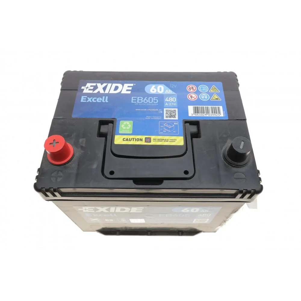 Акумуляторна батарея 60Ah/480A (230x173x222/+L/B01) Excell Азія