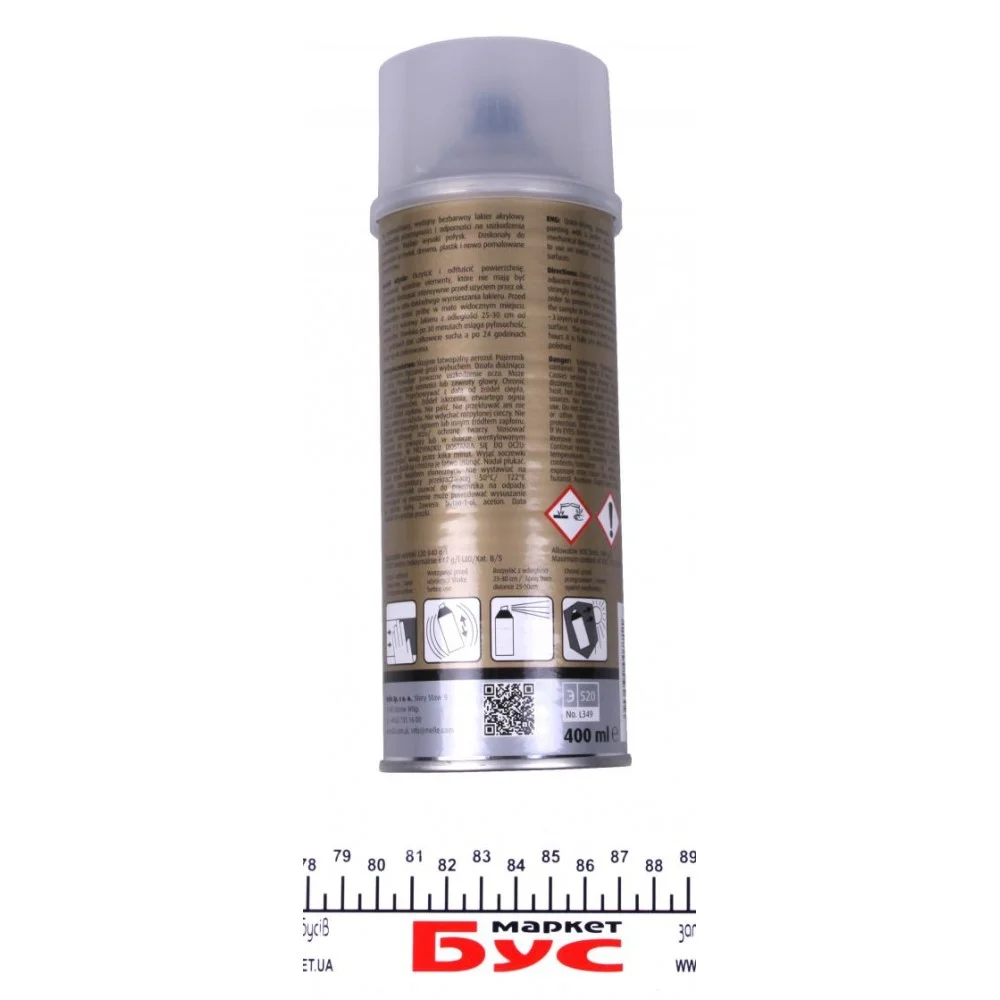 Лак аерозольний акриловий безбарвний Clearcoat Rally (400мл)