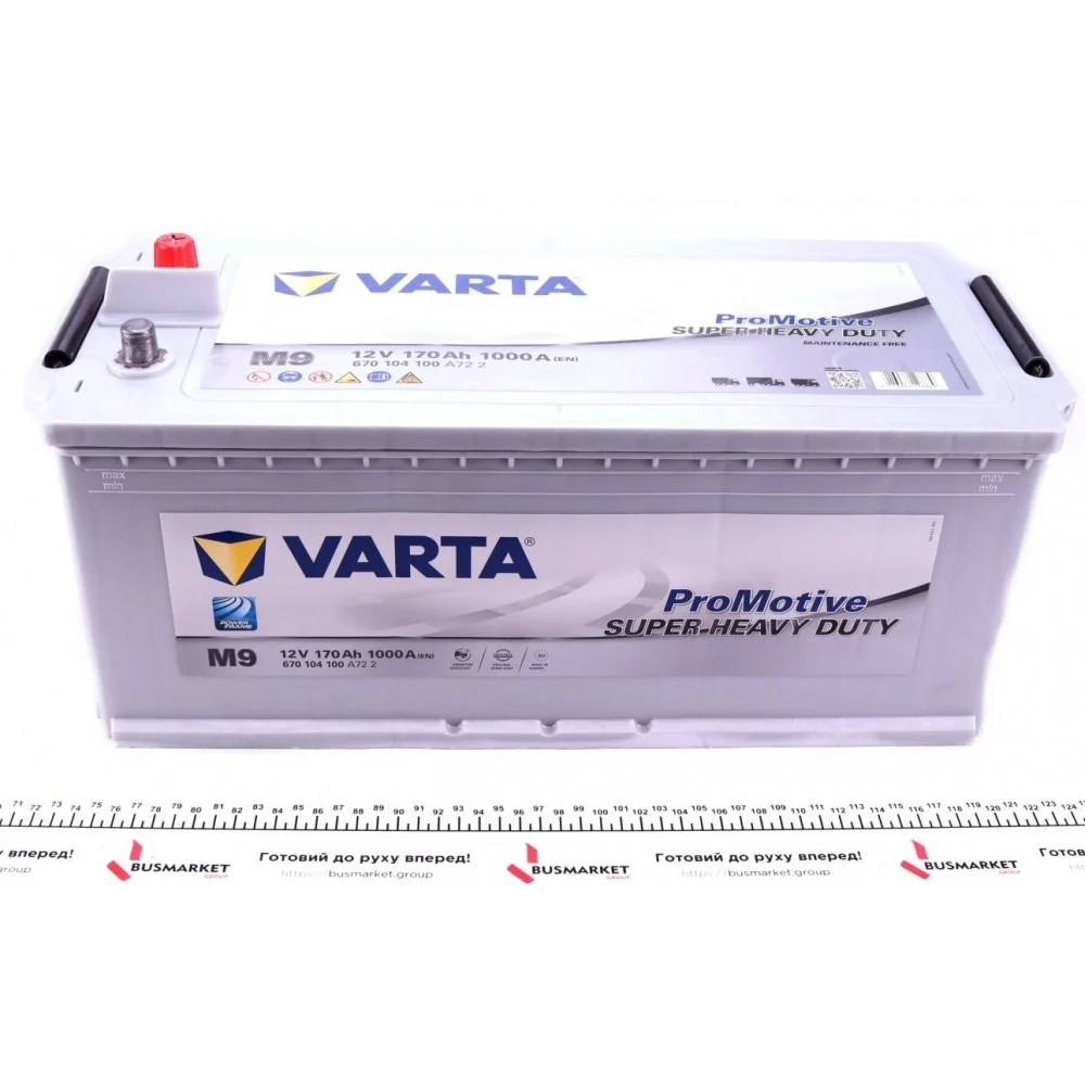 Акумуляторна батарея 170Ah/1000A (513x223x223/+L/B13) Promotive SHD M9 замінено на 670104100 A722