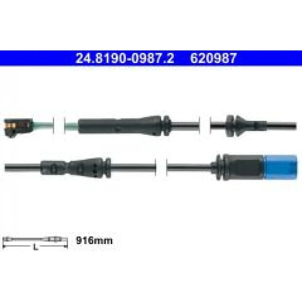 Датчик зносу гальмівних колодок (передніх) BMW 5 (G30/F90)/7 (G11/G12) 15- (L=916mm)