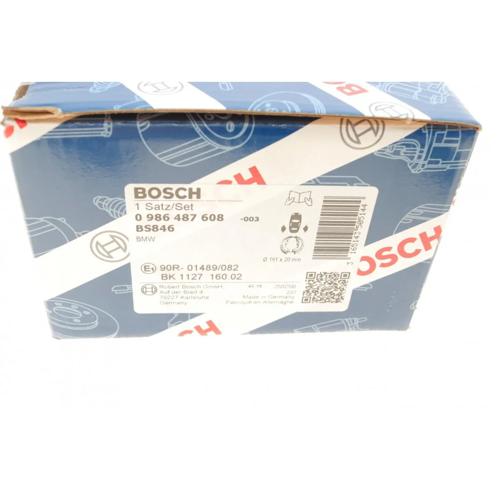 Колодки ручника BMW 1 (E81/E82)/3 (E46/E90) 98-13 (160.5x20)