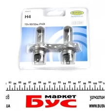 Автолампа H4 12V 60/55W P43t Standard (блістер/2шт)