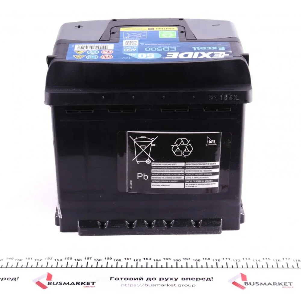 Акумуляторна батарея 50Ah/450A (207x175x190/+R/B13) Excell