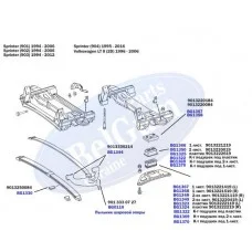 Комплект подушок ресорів (передньої) MB Sprinter 96- (пластик)
