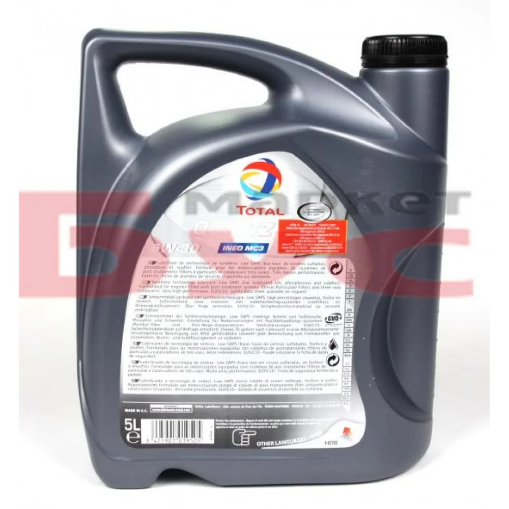 Олива 5W30 Quartz INEO MC3 Dexos2 (5L) 213698
