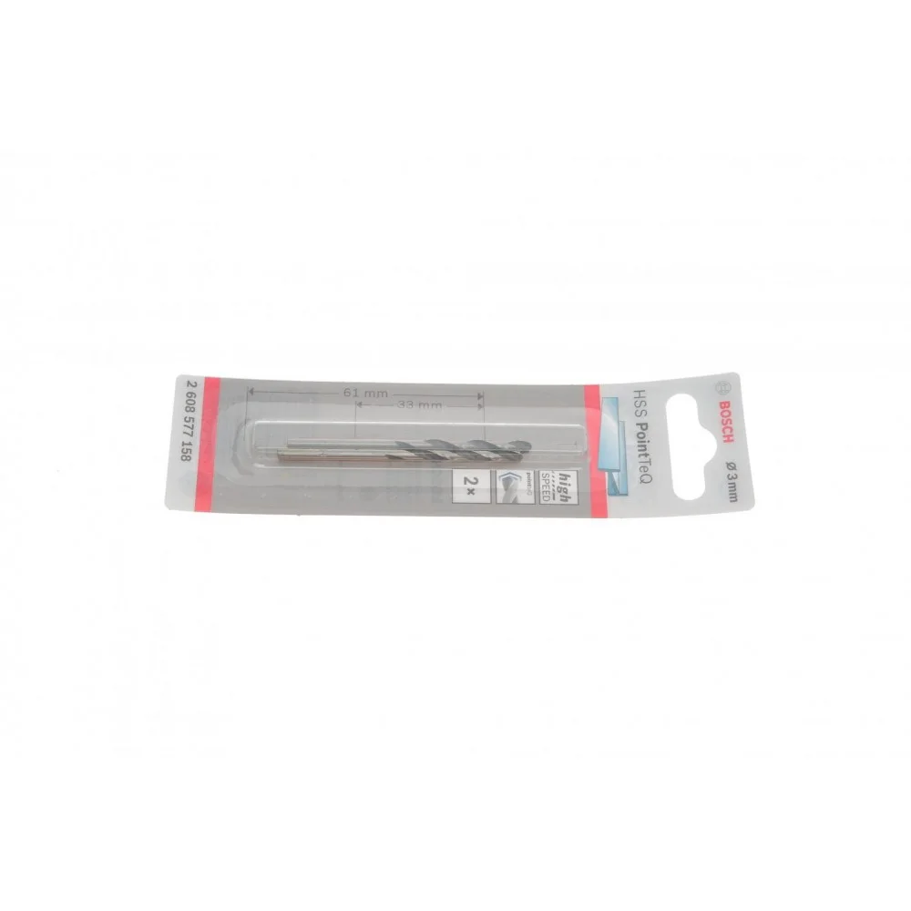 Набір свердл HSS PointTeQ (3.0mm) К-кт 2 шт. (по  металу)