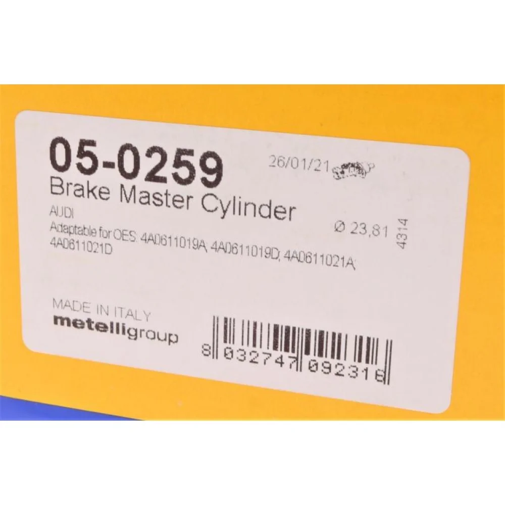 Циліндр гальмівний (головний) Audi A6 94-97/Audi 80 91-96/Audi 100 90-94 (+ABS)