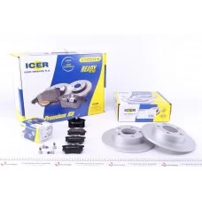 Комплект гальмівний задній (диски+колодки) Audi A3/VW Golf/Skoda Fabia/Octavia 96-/Roomster 06-15