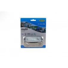 Розгалужувач прикурювача (індикатор батареї) (2x12/1xUSB)