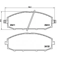 Гальмівні колодки BREMBO P56041