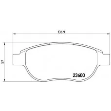 Гальмівні колодки BREMBO P61068
