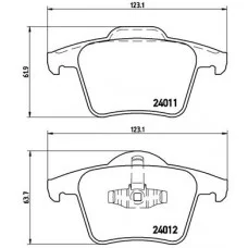 Гальмівні колодки BREMBO P86019