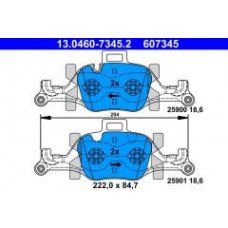 Колодки гальмівні (передні) BMW 3 (G20/G80) 18-/X5 (G05/F95) 18-/7 (G11/G12) 15- (Ate)
