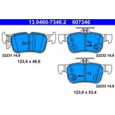 Колодки гальмівні (задні) Ford Focus 18-/Galaxy/Mondeo/S-Max 14-/Kuga 12-/Ford USA Edge 18- (Ate)
