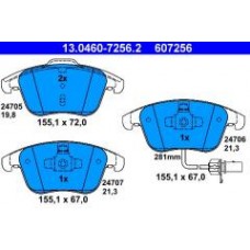 Колодки гальмівні (передні) Audi A4/A5 07- (Ate) (з датчиком)