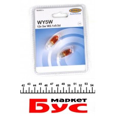 Автолампа WY5W 12V 5W W2.1x9.5d Standard (без цоколя, жовта) (блістер/2шт.)