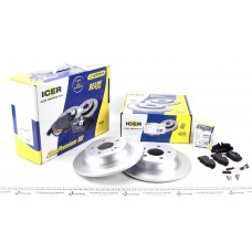 Комплект гальмівний задній (диски+колодки з датчиками) MB Vito/Viano (W639) 03- (296х10)